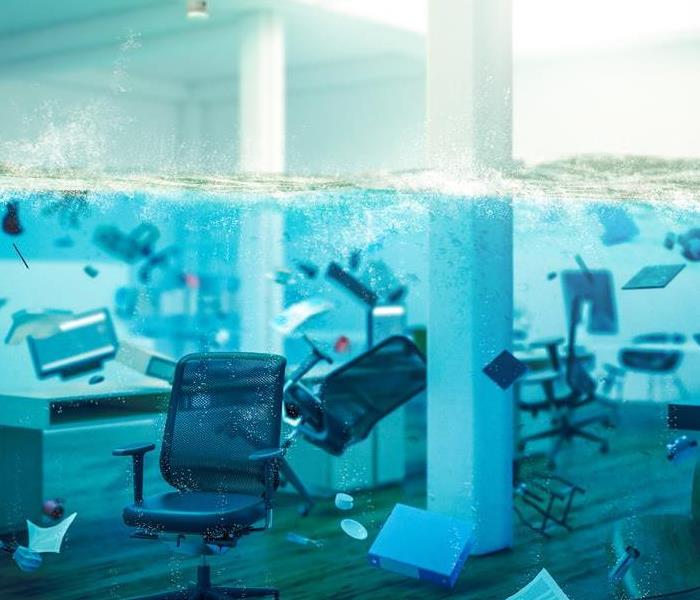 water damage in a business
